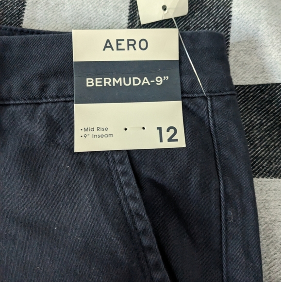 Aero Bermuda Size 12 Girls Blue Uniform Shorts Pack of 2 - Picture 6 of 7